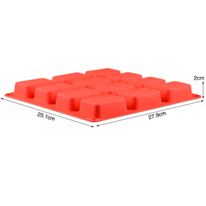 12连方形肥皂模具_方形糖模_布丁模